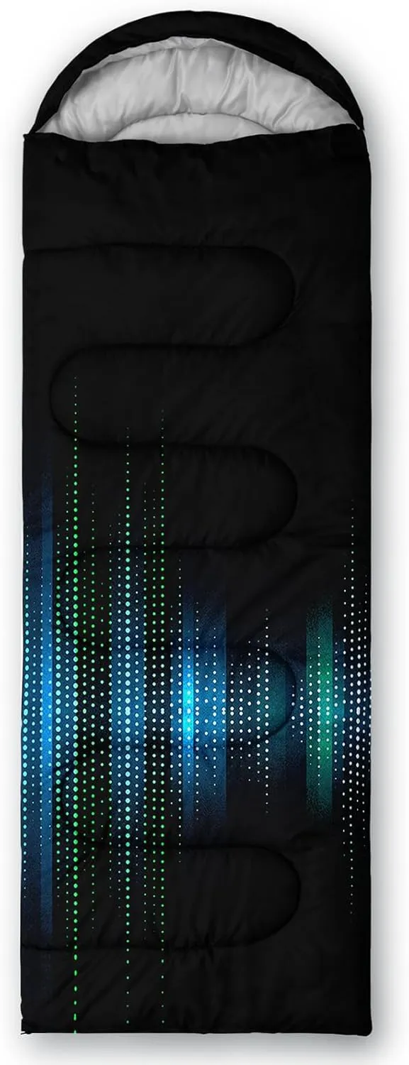 QOOMO Camping Sleeping Bags,3 Season Warm & Cool Weather,Lightweight,Waterproof Sleeping Bags for Adults & Kids,Traveling,and Outdoors,Camping Gear Equipment