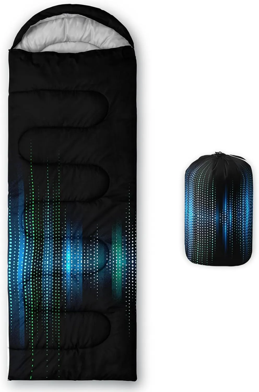 QOOMO Camping Sleeping Bags,3 Season Warm & Cool Weather,Lightweight,Waterproof Sleeping Bags for Adults & Kids,Traveling,and Outdoors,Camping Gear Equipment