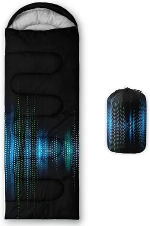 QOOMO Camping Sleeping Bags,3 Season Warm & Cool Weather,Lightweight,Waterproof Sleeping Bags for Adults & Kids,Traveling,and Outdoors,Camping Gear Equipment