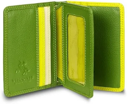 RB 64 Multi Colored Soft Leather Card/Business Card Holder/Wallet (Lime)