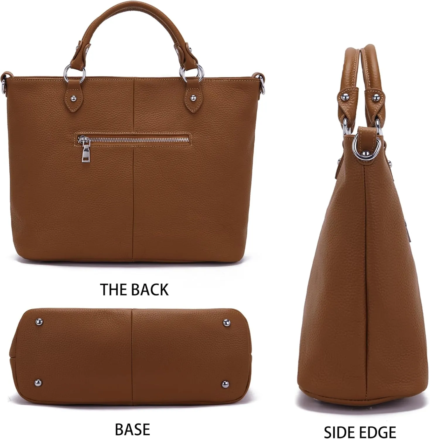 Real Leather Purses and Handbag for Women,Real Soft Leather,Leather Tote Purse Bags for Laptop Pad Work official business.