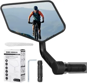 Rearview Bar End Mirror With 360° Rotatable Feature And Reflective Strip For E-S, Mountain S, Scooters