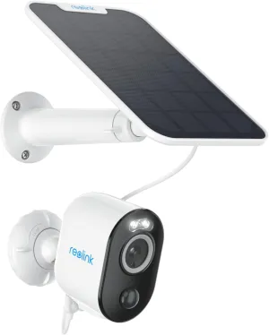 REOLINK 5MP Solar Security Cameras Outdoor Wireless, Spotlight Color Night Vision, 2.4G/5Ghz WiFi Home Surveillance, Solar/Battery Powered, Human/Car Detection, Local Recording, Argus 3 Pro Kit