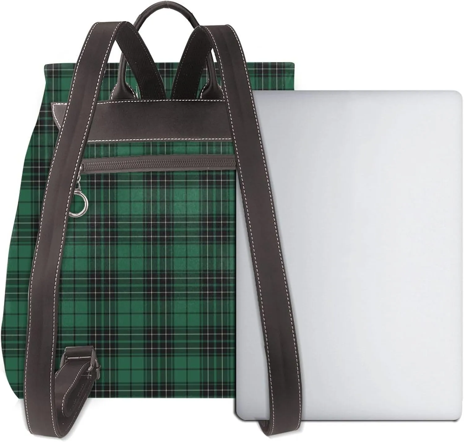 Retro Leather Shoulder Bag MacLean Hunting Ancient Tartan Backpack Practical Daypack Purse for Women Ladies