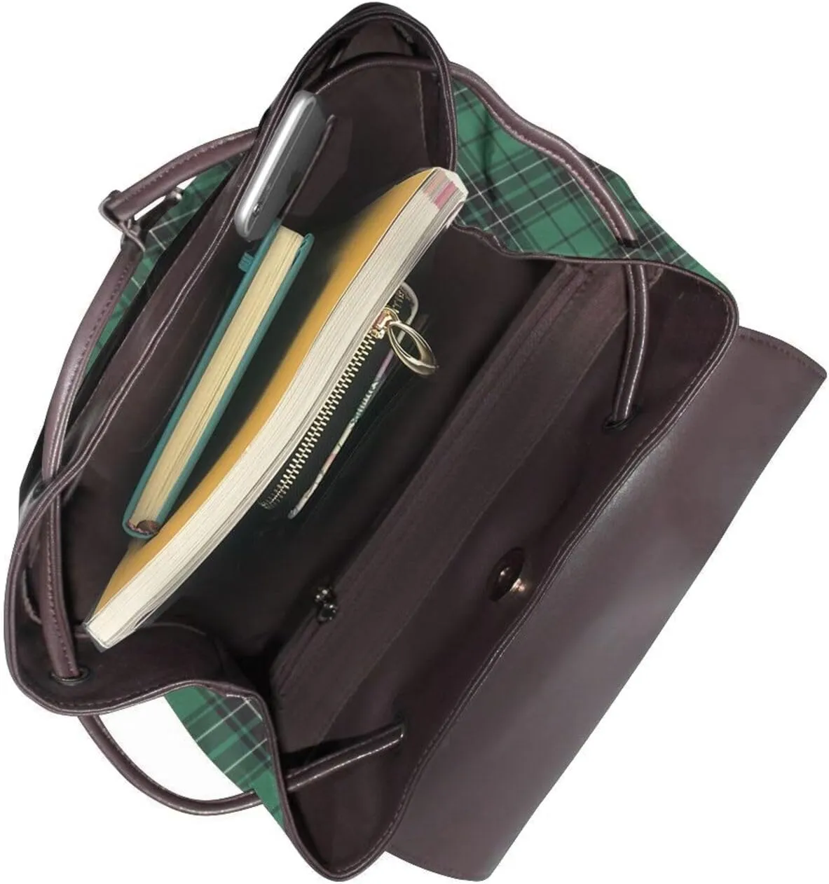 Retro Leather Shoulder Bag MacLean Hunting Ancient Tartan Backpack Practical Daypack Purse for Women Ladies
