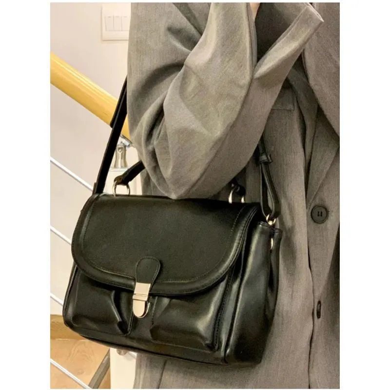 Retro Soft Leather Portable Postman Texture Large Bags