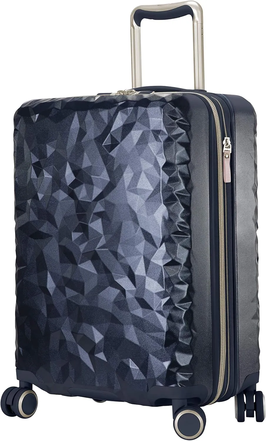 Ricardo Beverly Hills Indio Hardside Travel Luggage, Stylish and Durable, 4-Wheel Spinners with Comfort Grip Handle, Integrated USB Port And TSA-Friendly Toiletry Pouch, Navy Blue, Carry-On 20-Inch