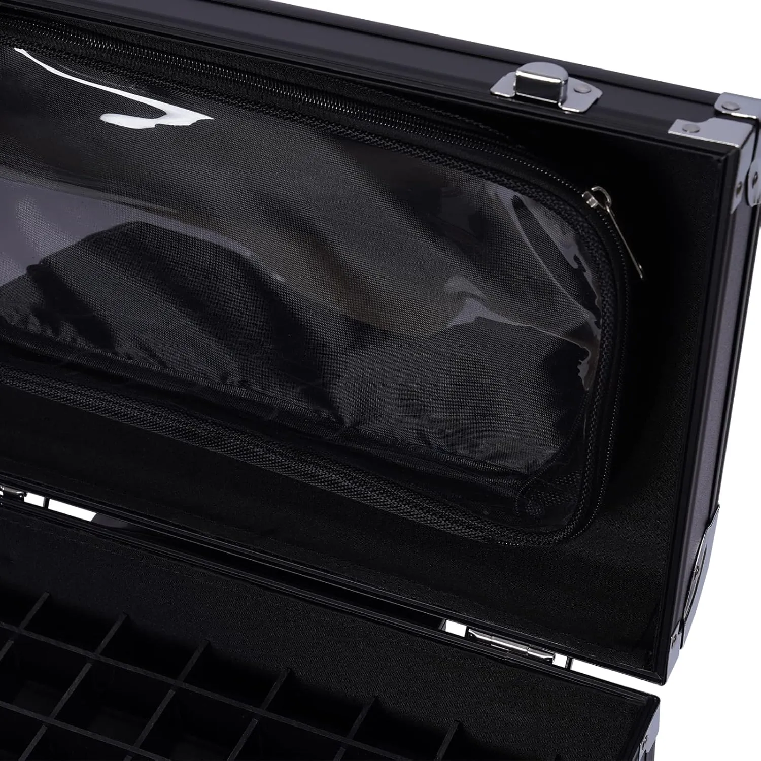 Rolling Makeup Case, Large Cosmetic Trolley with Locks, Professional Rolling Makeup Trolley with Dividers, Large Storage for Make-Up Artists, Hairdressers, Nail Technicians (Black)