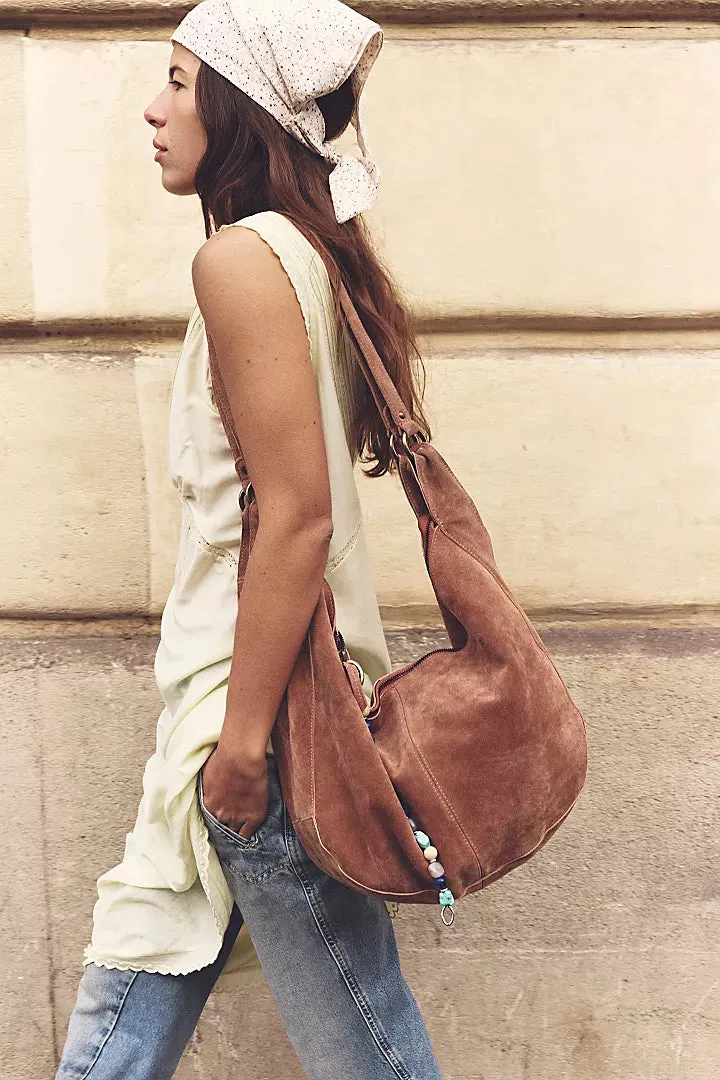 Roma Suede Tote - Rust