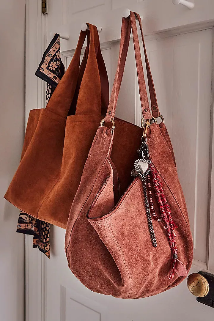 Roma Suede Tote - Rust