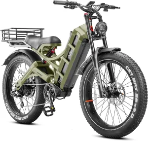 Romeo Pro 3 Electric Bike - [2025 Latest] 50MPH 5000W Dual Motor 60V 80AH 250Miles Long Range Ebike for Adults, 26" * 4.0 Fat Tire Fast Electric Mountain Bike Full Suspension Off-Road E-Bike, UL2849