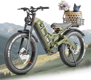 Romeo Pro-Ⅲ 50MPH Electirc Bike - [2025 Latest] 5000W Dual Motor 60V 80AH 250Miles Long Range Ebike for Adults, Air Full Suspension Electric Mountain Bike, 26" Fat Tire Off-Road E-Bicycle, UL2849