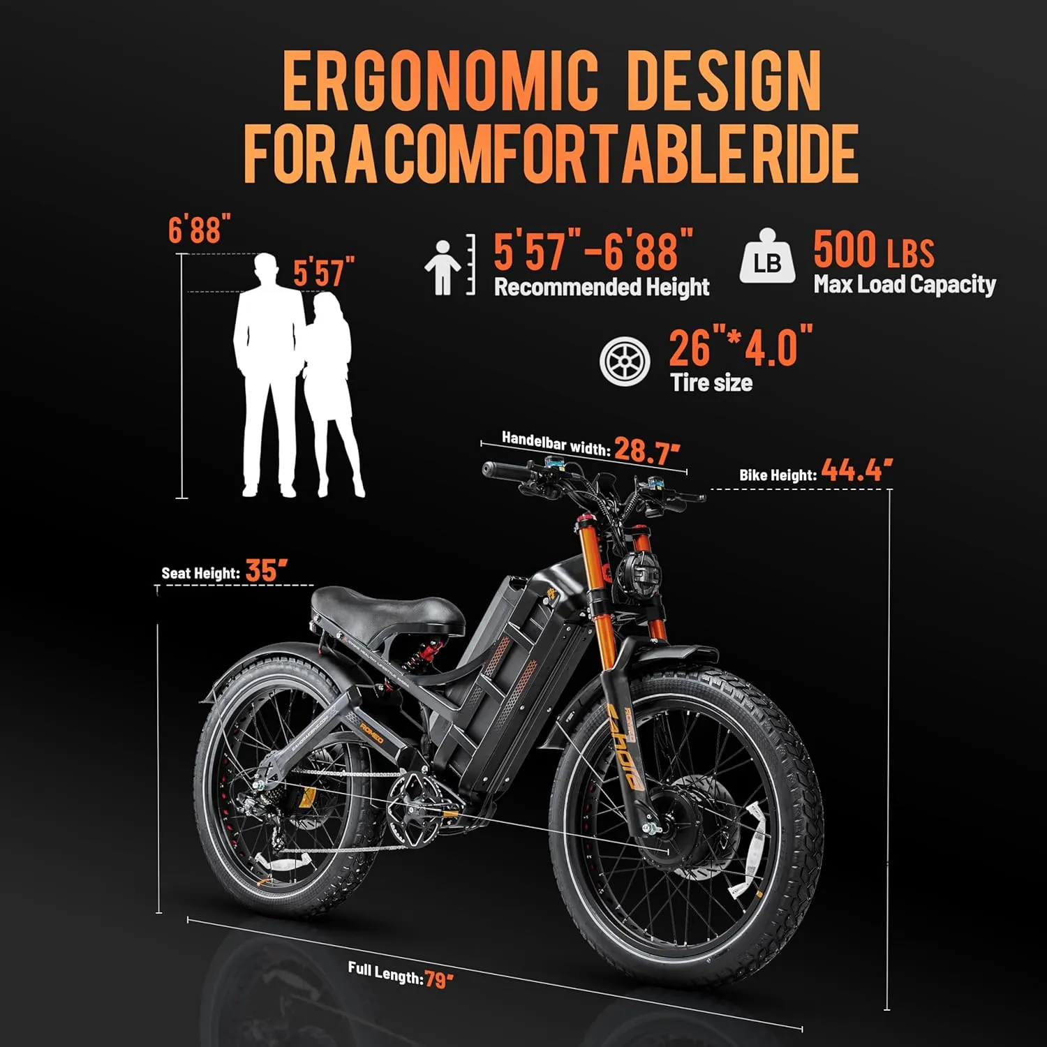 Romeo Pro-Ⅲ 50MPH Electirc Bike - [2025 Latest] 5000W Dual Motor 60V 80AH 250Miles Long Range Ebike for Adults, Air Full Suspension Electric Mountain Bike, 26" Fat Tire Off-Road E-Bicycle, UL2849