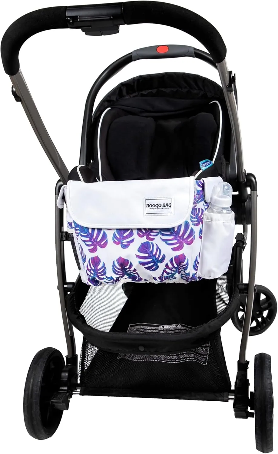 Roogo Convertible Diaper Bag with Car Seat & Stroller Attachment, Built-In Bottle Holder, Included Changing Pad