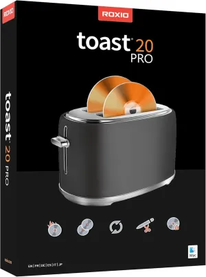 Roxio Toast 20 Pro | CD, DVD & Blu-ray Burner for Mac | Digital Media Management & Creativity Software Suite [Mac Disc]