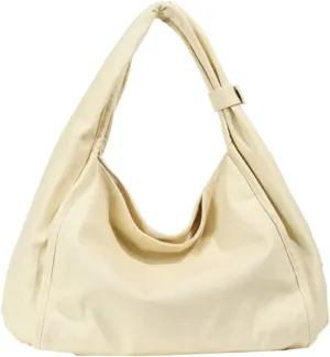Rungion Slouchy Canvas Tote Bag for Women Large Shoulder Bag Handbags Top Handle Purse with Zipper for Work Shopping