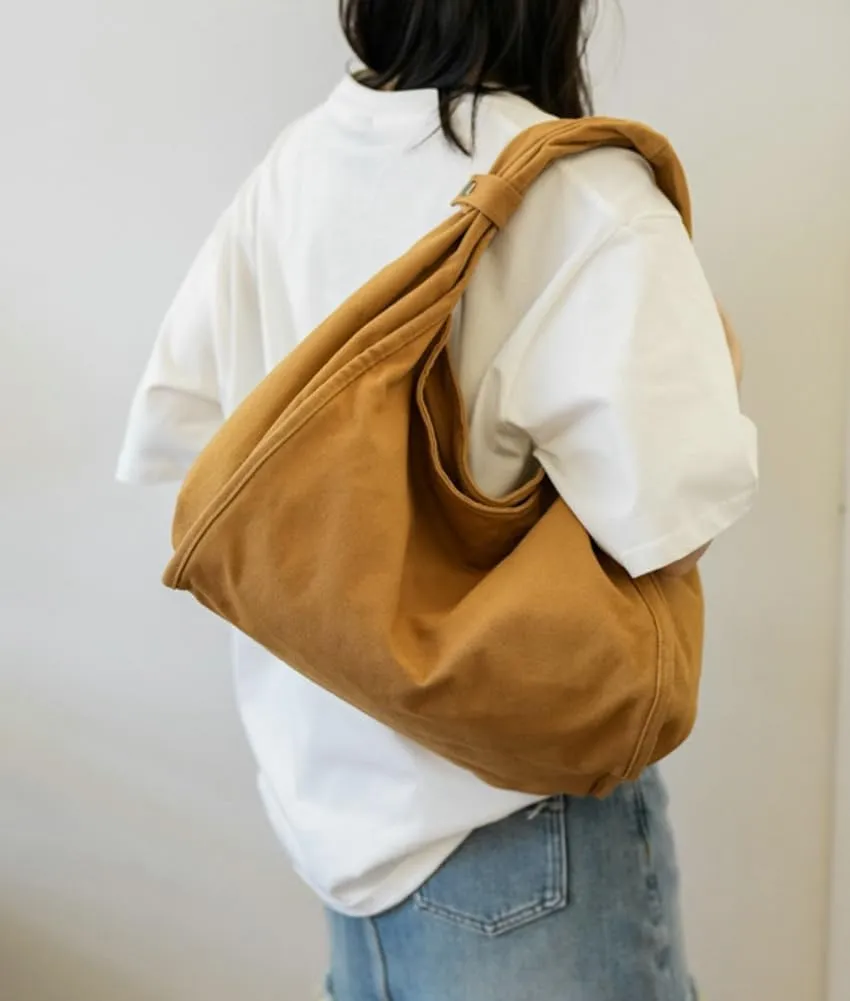 Rungion Slouchy Canvas Tote Bag for Women Large Shoulder Bag Handbags Top Handle Purse with Zipper for Work Shopping