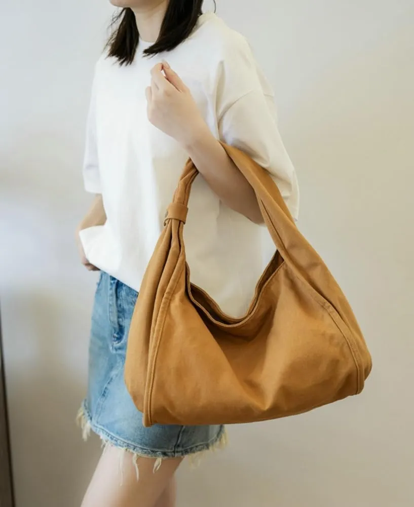 Rungion Slouchy Canvas Tote Bag for Women Large Shoulder Bag Handbags Top Handle Purse with Zipper for Work Shopping
