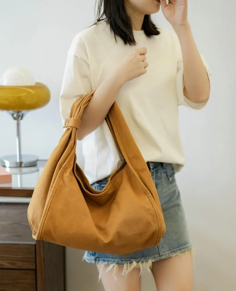 Rungion Slouchy Canvas Tote Bag for Women Large Shoulder Bag Handbags Top Handle Purse with Zipper for Work Shopping