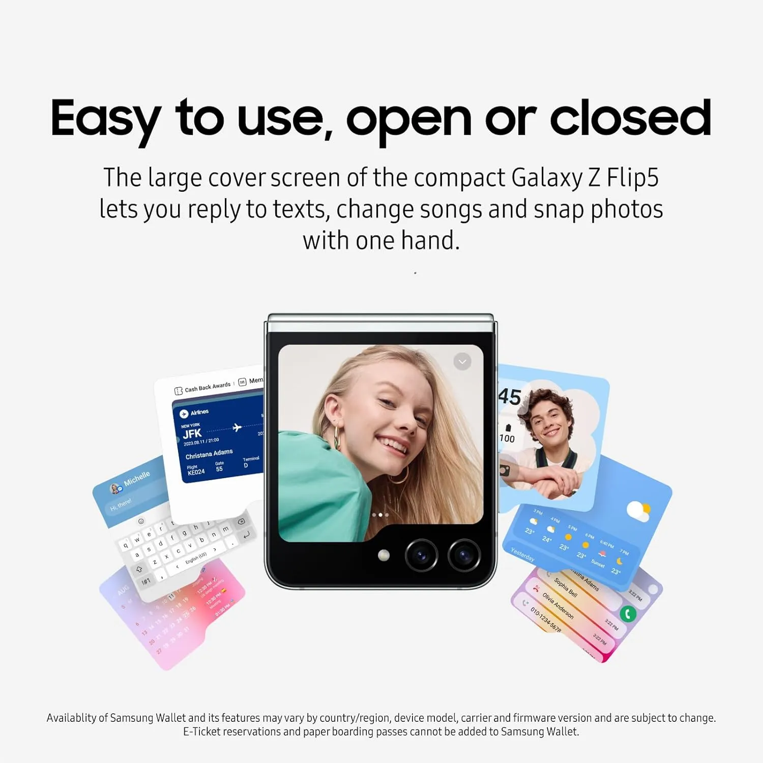 SAMSUNG Galaxy Z Flip5 AI Phone, 512GB Unlocked Android Smartphone, Compact, Foldable Design, One-Hand Control, Best Selfies, Full Cover Screen, Hands-Free Use, US Version, 2023, Cream