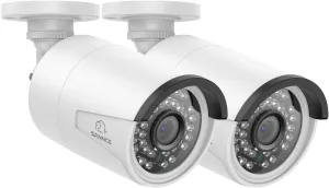 SANNCE 4K 8MP PoE IP Security Camera for PoE NVR, 2Pcs Outdoor Weatherproof Cameras with Smart IR LEDs, Night Vision, Motion Detection, One-Way Audio, Compatible with Alexa