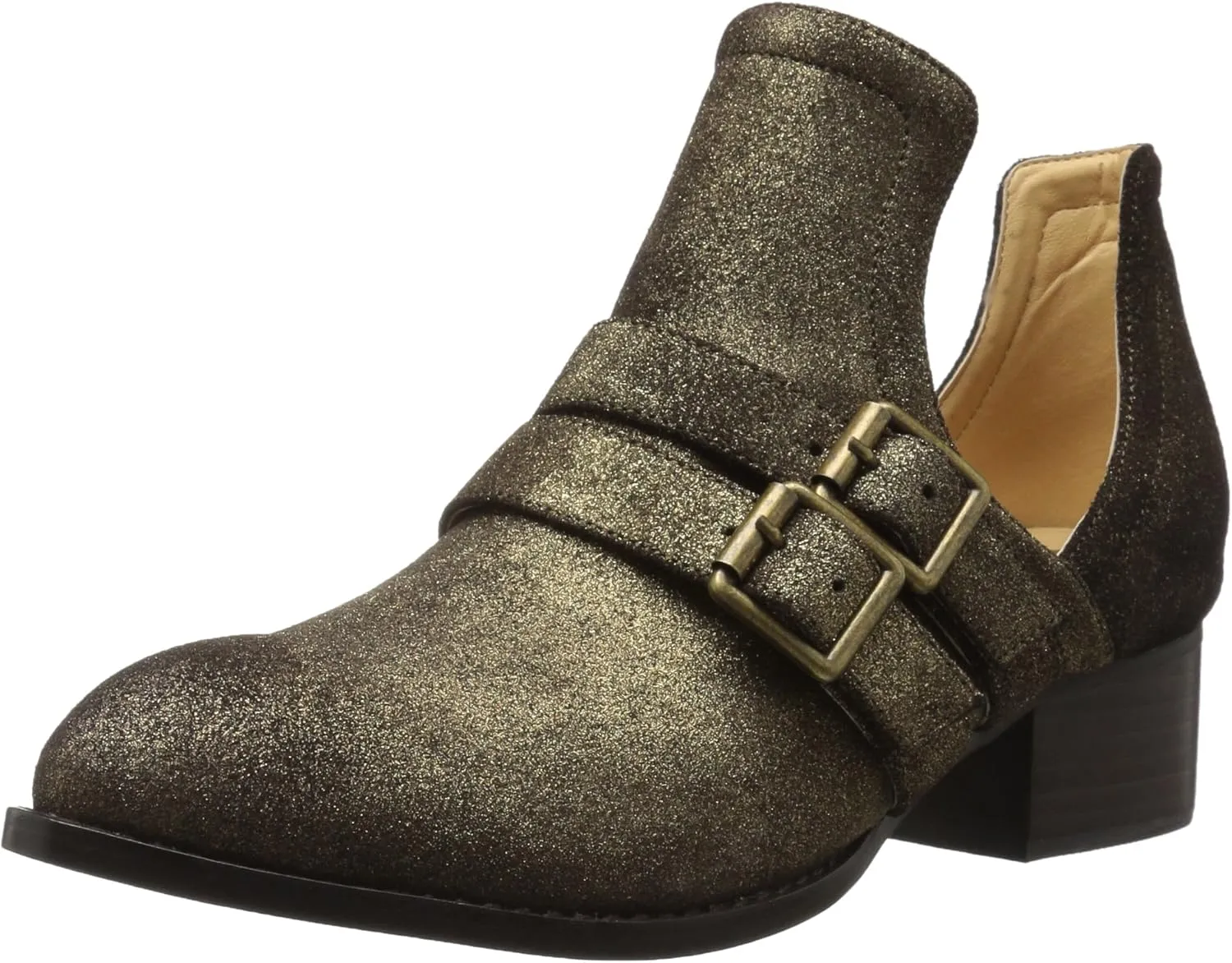 Sbicca Women's Forager Ankle Bootie, Gold, 6.5 B US