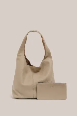Scarlett Hobo - Beige Leather