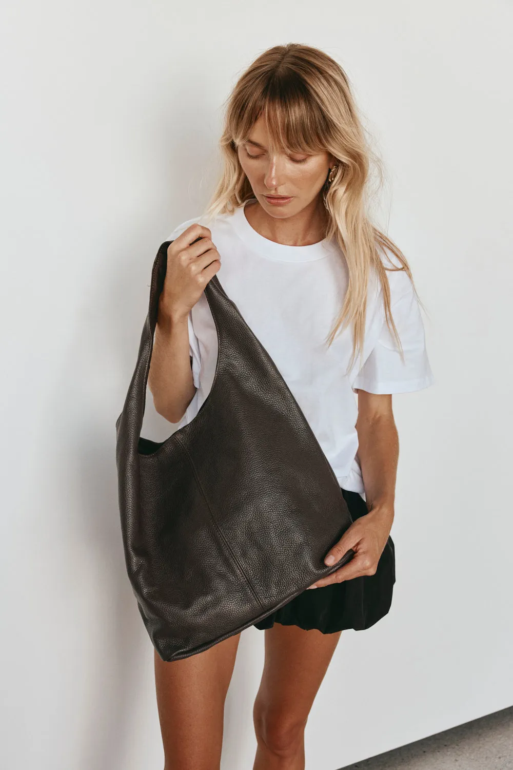 Scarlett Hobo - Dark Chocolate Leather