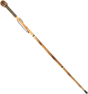 SE 3 Piece 55" Detachable Pine Wood Walking/Hiking Stick with Metal Tip, Reinforced Rubber Tip, and Water-Resistant Travel Pouch - Portable and Durable for Outdoor Adventures