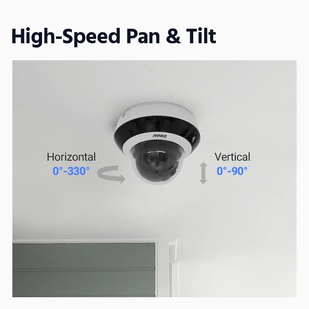 Security Camera 4X Optical Zoom AI Detection