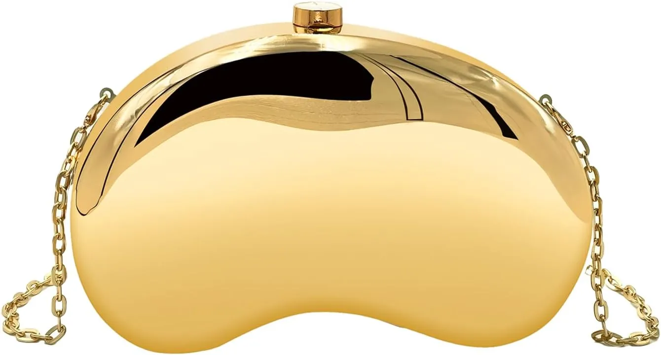 Shiny Metallic Acrylic Clutch Purses For Women Wedding Handbag Evening Clutch Shell Purse