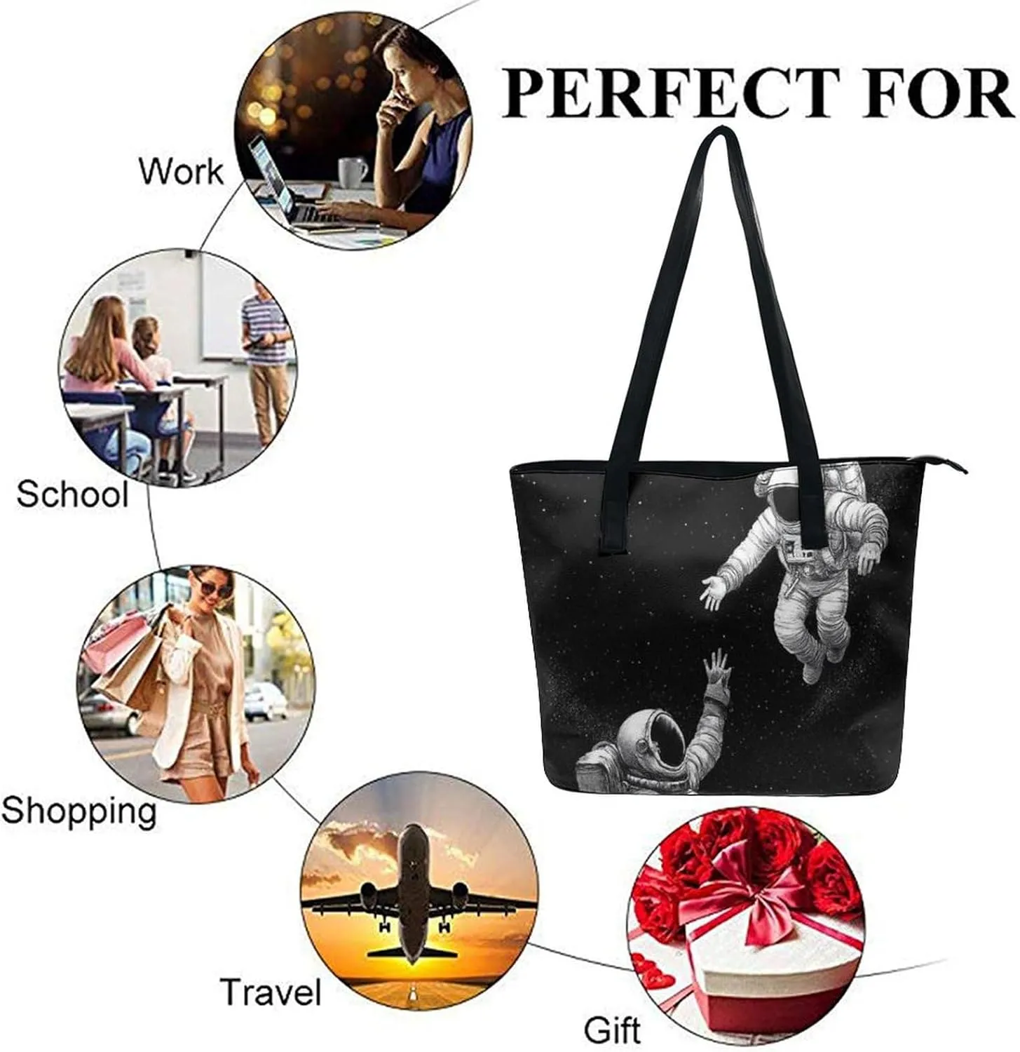 Shopping Bag Work Tote Shoulder Bag for Womens