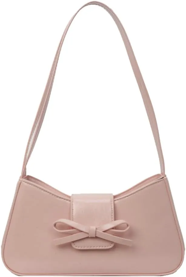 Shoulder Bag for Women, Hobo Handbags Trendy Retro Purses Leather Clutch Bag Cute Bow Purse