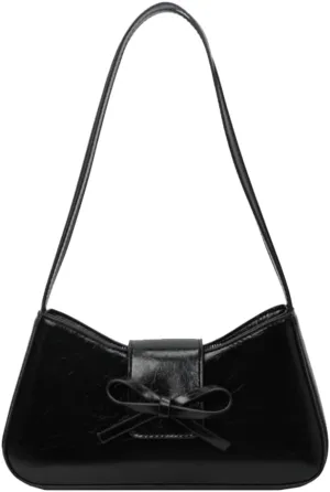 Shoulder Bag for Women, Hobo Handbags Trendy Retro Purses Leather Clutch Bag Cute Bow Purse