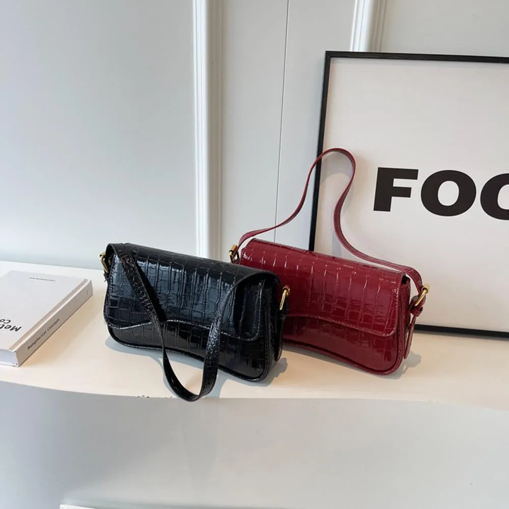 Shoulder Bag for Women Vegan Leather Hobo Handbags Y2K Trendy Saddle Bag Clutch Purse with 2 Removable Strap