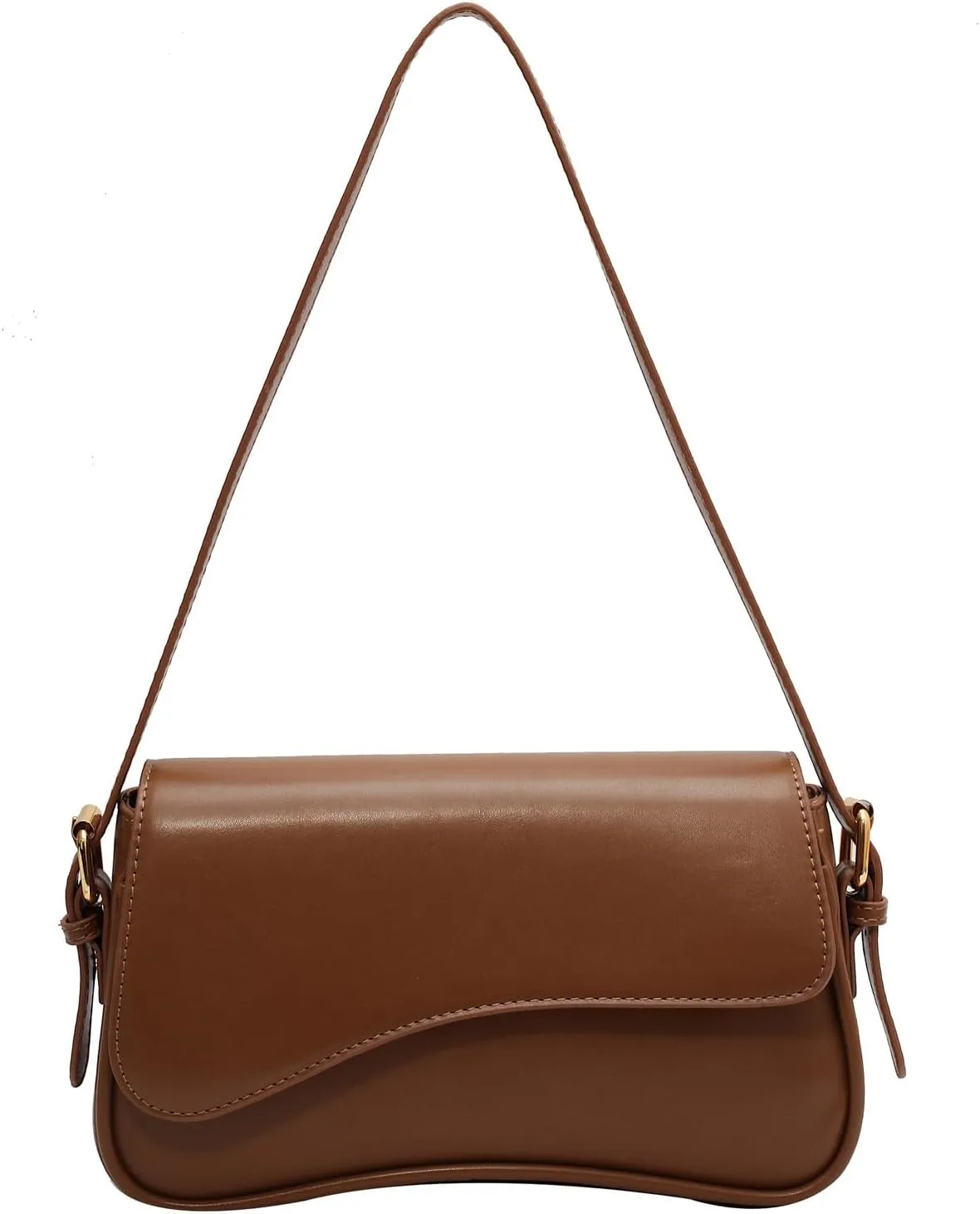 Shoulder Bag for Women Vegan Leather Hobo Handbags Y2K Trendy Saddle Bag Clutch Purse with 2 Removable Strap