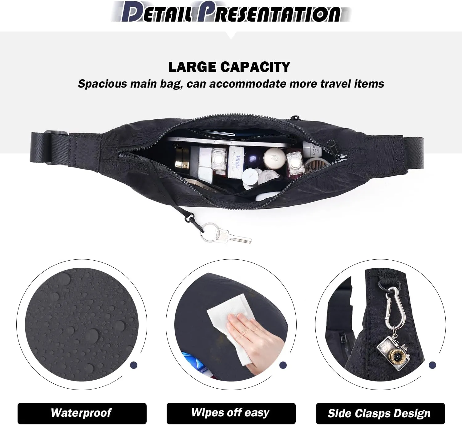 Shoulder Bags for Women,Nylon Crescent Bag Casual Shoulder Crossbody Hobo Handbag with Adjustable Strap