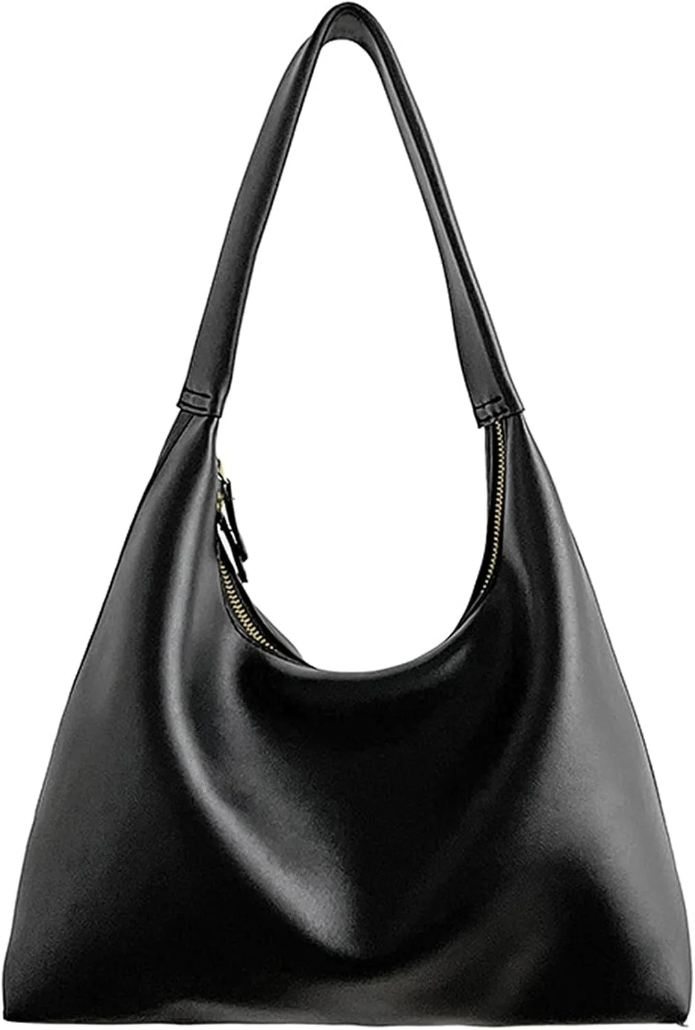 Shoulder Purses for Women Small Hobo Bag Slouchy Tote Bags Handbag Trendy Vegan Leather Clutch Purse with Zipper