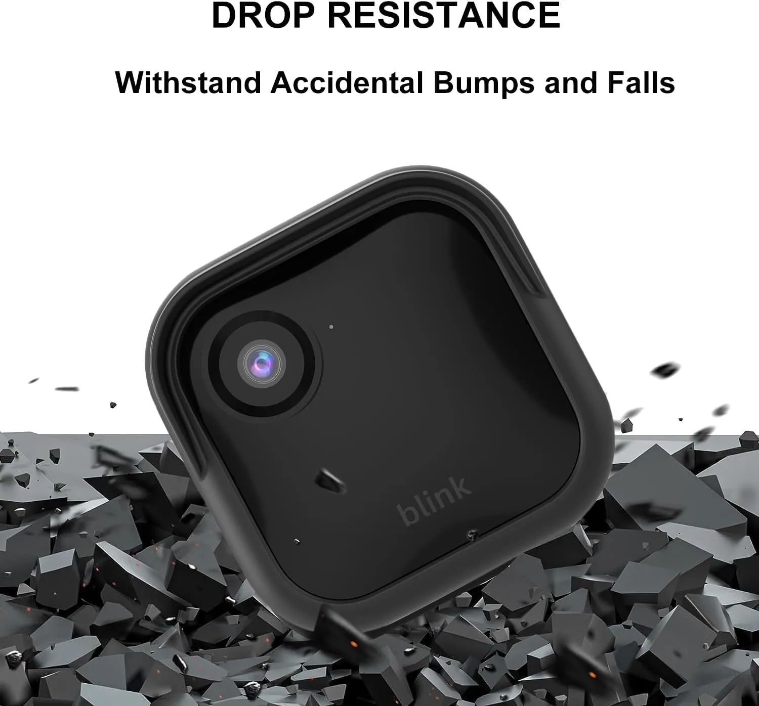 Silicone Case Cover for All-New Blink Outdoor 4 (4th Gen) - Weatherproof Protective Skin Cover with Hat Brim for All-New Blink Outdoor 4 Smart Security Camera (Black, 4 Pack)