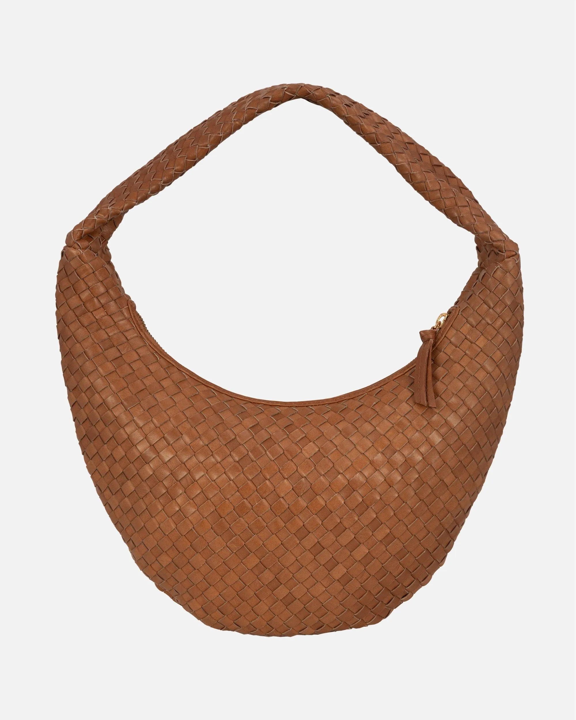 Silva | Woven Leather Hobo Bag