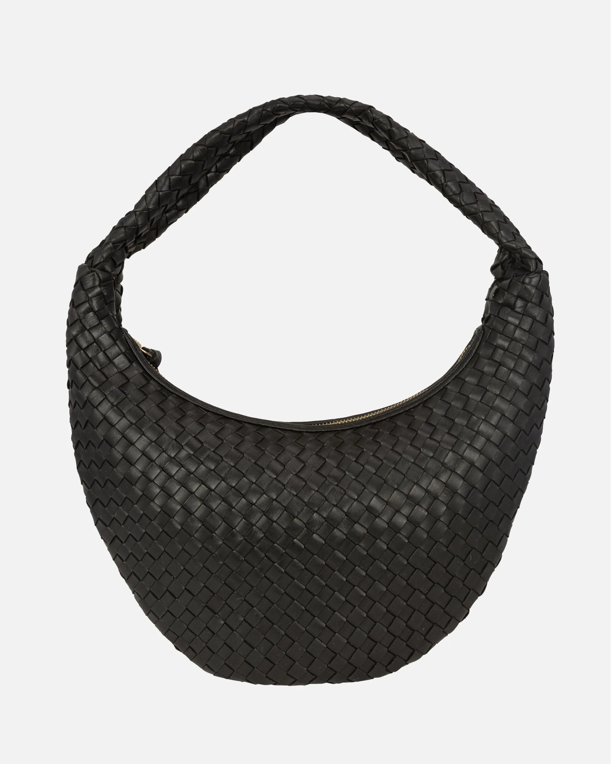 Silva | Woven Leather Hobo Bag