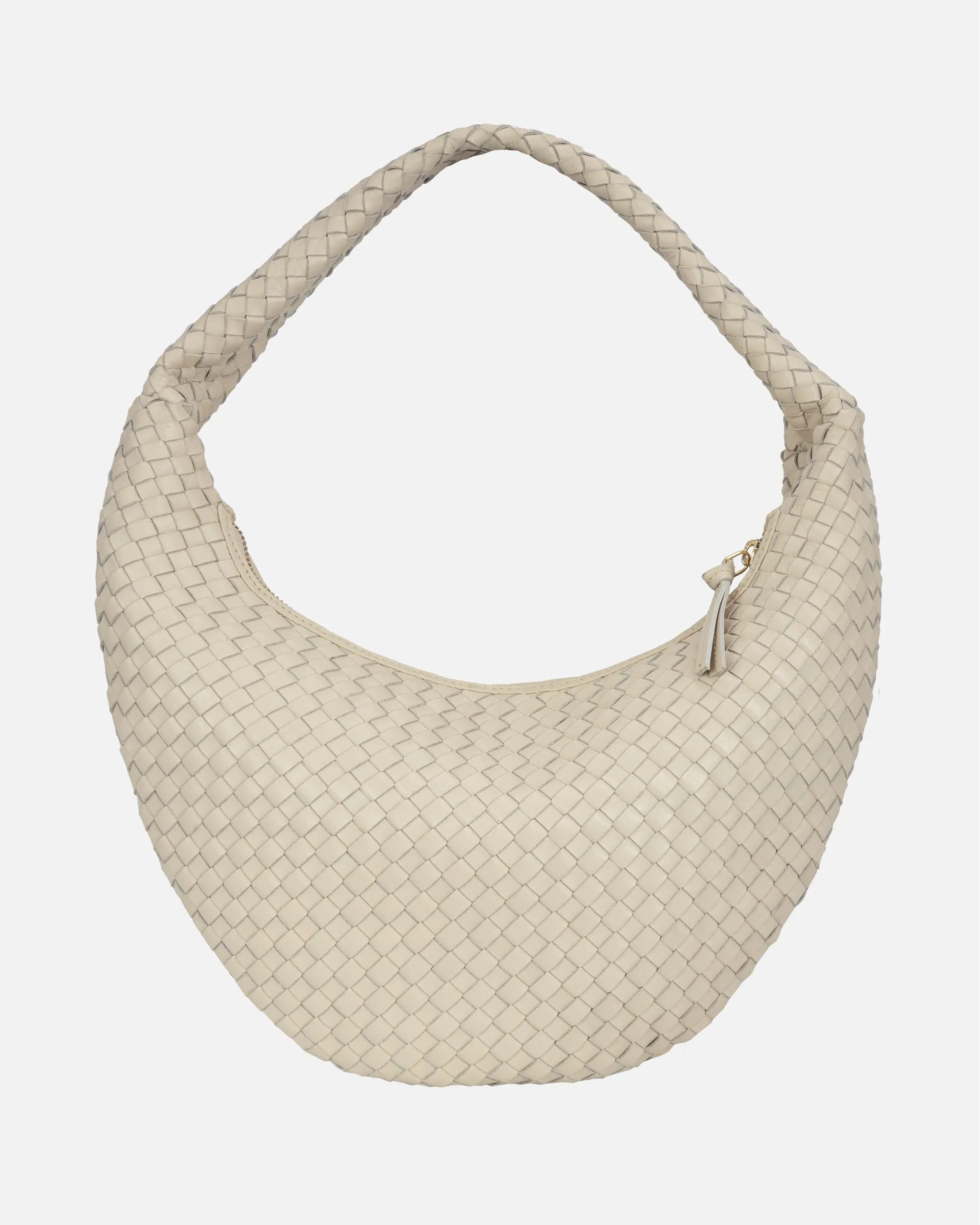 Silva | Woven Leather Hobo Bag