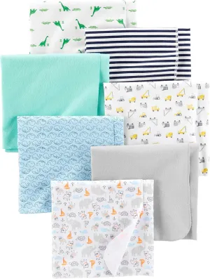 Simple Joys by Carter's Unisex Babies' Flannel Receiving Blankets, Pack of 7