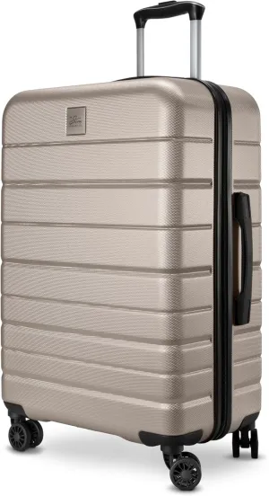 Skyway Epic 2.0 Hardside Lightweight and Durable ABS Shell Luggage, Spacious with Dual Spinning Wheels, Comfort Grip, Men and Women, 24-inch Medium Check-In, Bone