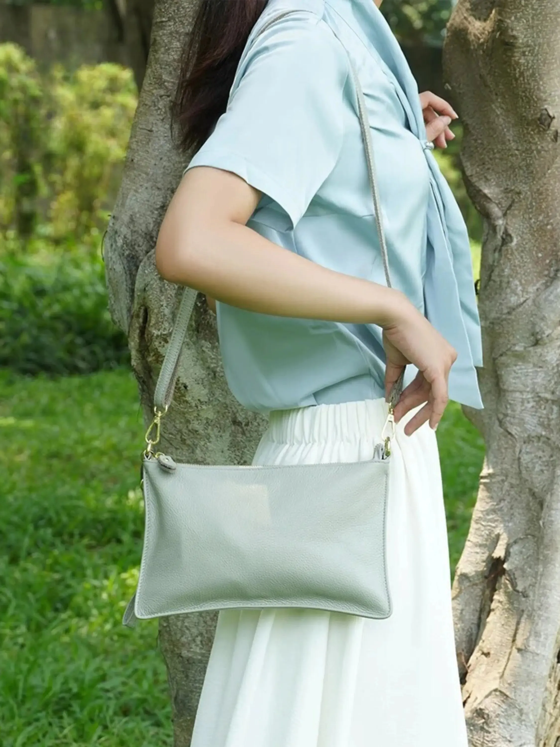 Sleek Wristlet Clutch with Detachable Strap