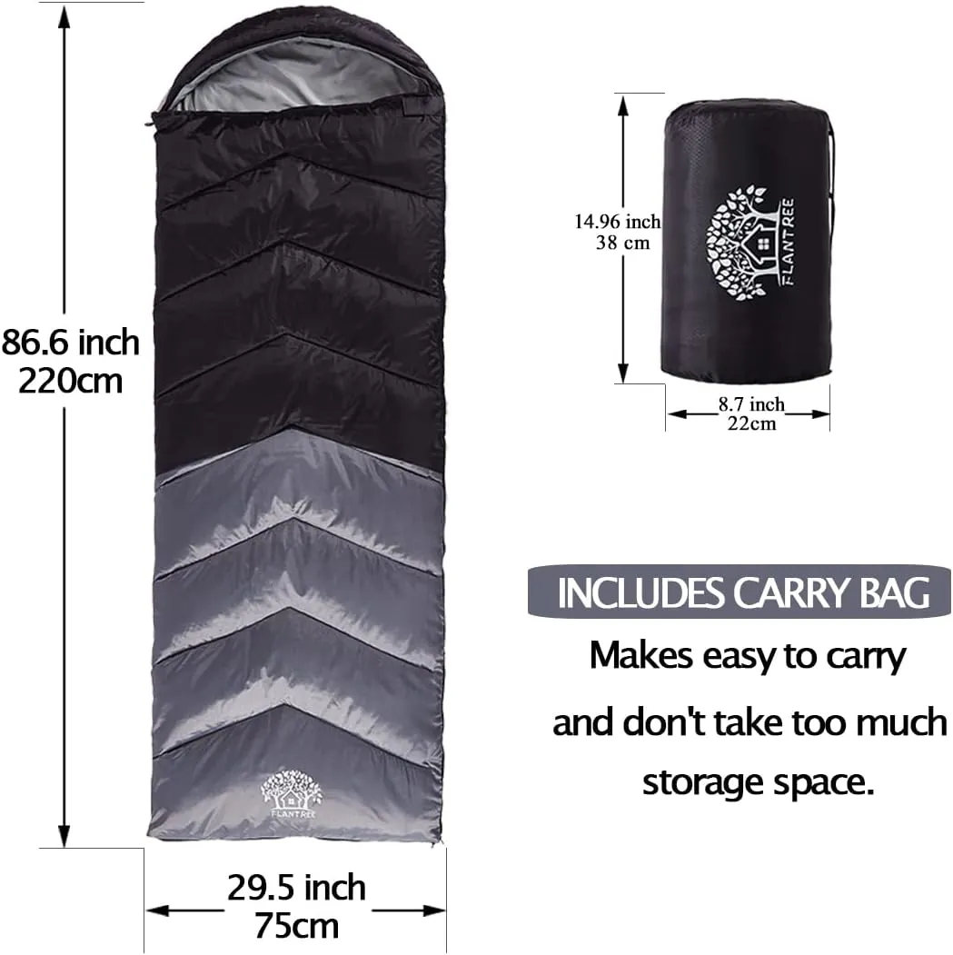 Sleeping Bag 4 Seasons Adults & Kids for Camping Hiking Trips Warm Cool Weather,Lightweight and Waterproof with Compression Bag,Indoors Outdoors Activities
