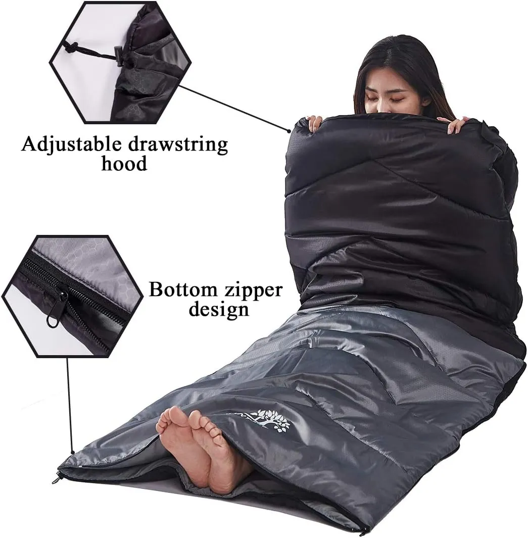 Sleeping Bag 4 Seasons Adults & Kids for Camping Hiking Trips Warm Cool Weather,Lightweight and Waterproof with Compression Bag,Indoors Outdoors Activities