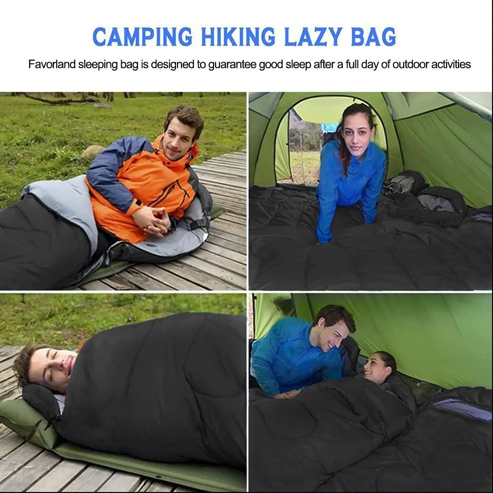 Sleeping Bag, Lightweight 3 Season Weather Sleep Bags for Kids Adults Girls Women, Microfiber Filled 5-20 Degree for Backpacking/Hiking/Camping/Mountaineering with Compression Sack