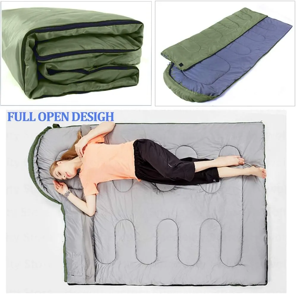 Sleeping Bag, Lightweight 3 Season Weather Sleep Bags for Kids Adults Girls Women, Microfiber Filled 5-20 Degree for Backpacking/Hiking/Camping/Mountaineering with Compression Sack