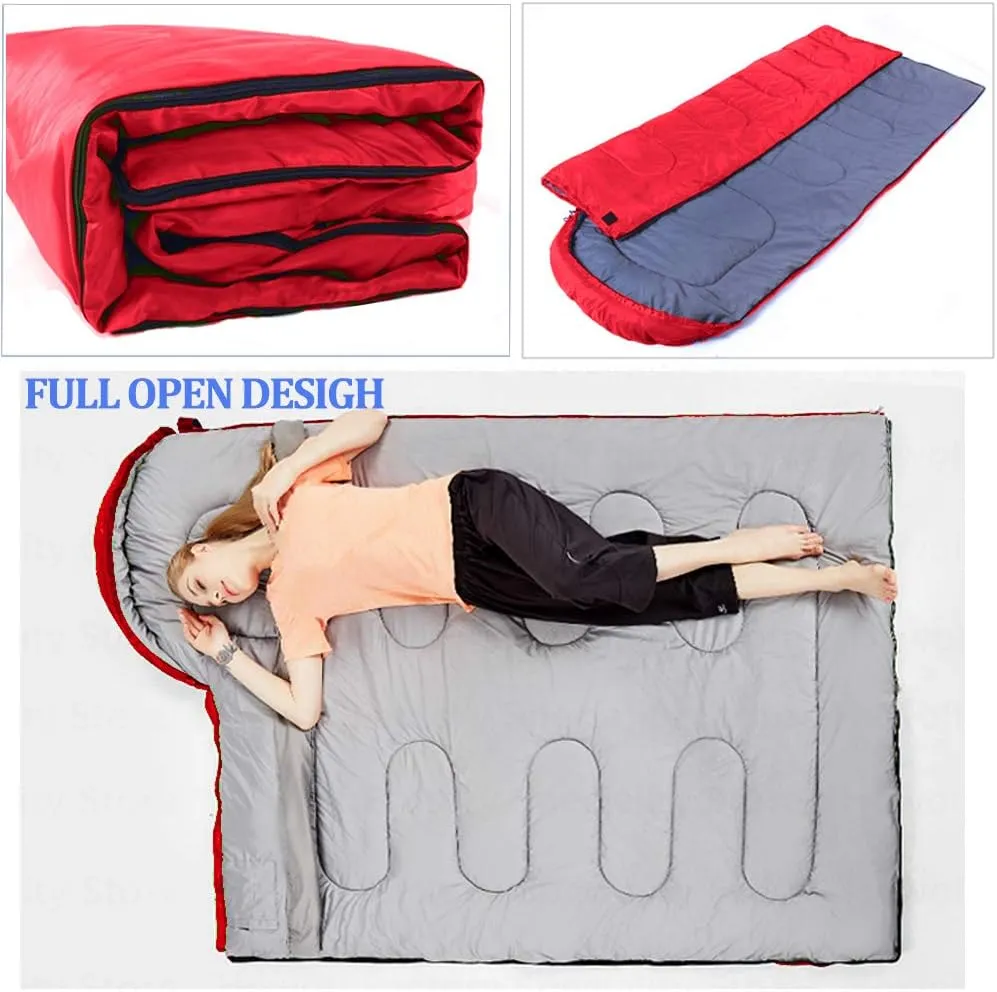 Sleeping Bag, Lightweight 3 Season Weather Sleep Bags for Kids Adults Girls Women, Microfiber Filled 5-20 Degree for Backpacking/Hiking/Camping/Mountaineering with Compression Sack
